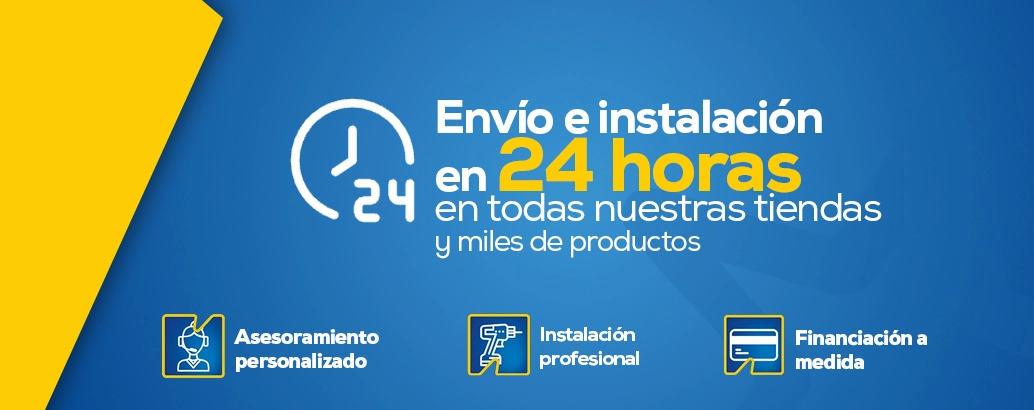 Envío e instalación en 24 horas