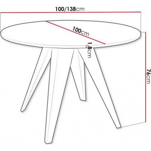 138cm Extensible Mesa Oswego 175 Material de La Mesa Aglomerado Laminado