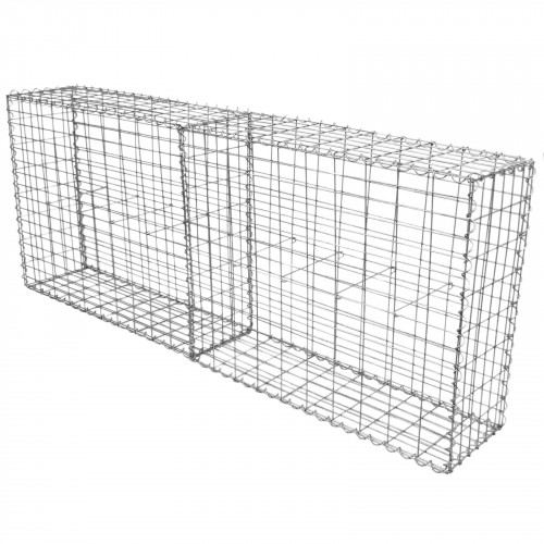 2 Cestas de Acero Galvanizado de Exterior Jaulas para Decoración 100 x 80 x 30cm