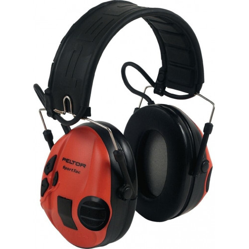 3M Peltor Sporttac Electronic Hunting Ear Muff Sport Tac Black & Red