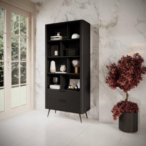 3XE LIVING Librería: blanco, 88,2 x 38 x 193,8 cm