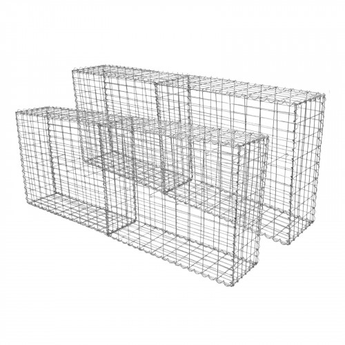 4 Cestas de Acero Galvanizado de Exterior Jaulas para Decoración 100 x 80 x 30cm