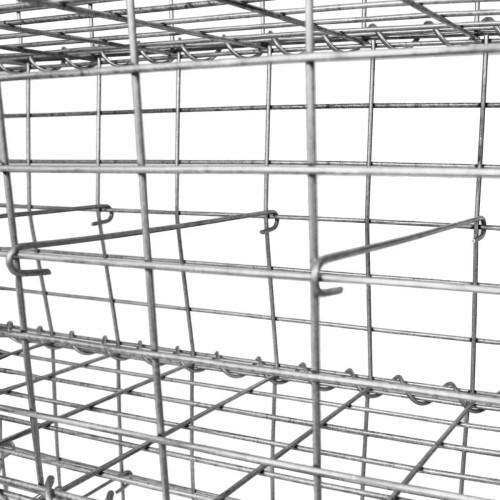 4 Cestas de Acero Galvanizado de Exterior Jaulas para Decoración 100 x 80 x 30cm