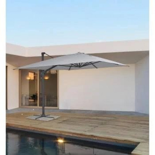 Abitare Sombrilla con brazo de jardín de aluminio antracita
