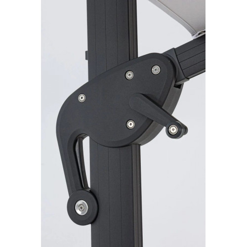 Abitare Sombrilla con brazo de jardín de aluminio antracita