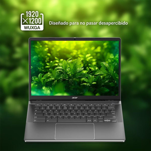 Acer Chromebook Plus 514 - Ordenador Portátil con Gemini 14'' AMD Ryzen 5 7520C, 16GB, 256GB SSD, ChromeOS con la IA de Google, Color Gris Gris