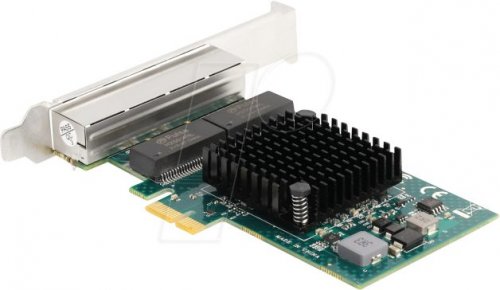 Adaptador de red, PCIe, Gigabit Ethernet, 4x RJ45