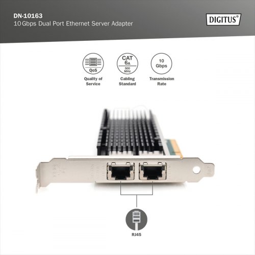 Adaptador de servidor 10Gbps Dual Port Ethernet