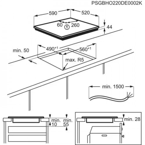 Aeg oio64a00fb Serie 5000 Placa de inducción de 60 cm
