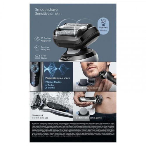 Afeitadora Braun Series 6 62-S7650cc Plata con Centro SmartCare y 2 Accesorios