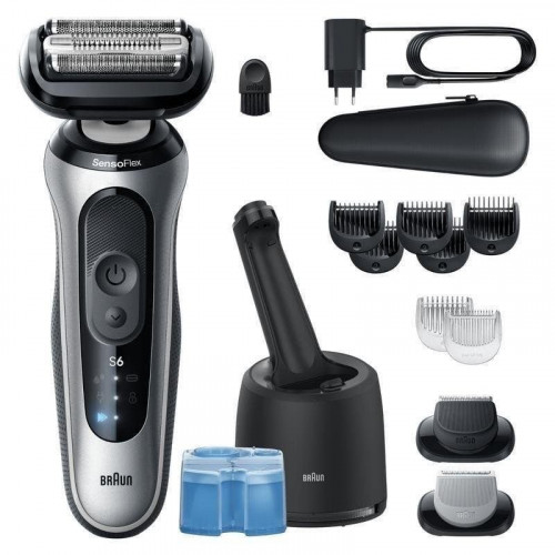 Afeitadora Braun Series 6 62-S7650cc Plata con Centro SmartCare y 2 Accesorios