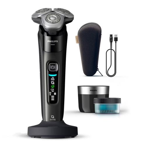 Afeitadora eléctrica Philips i9000, máquina de afeitar hombre en seco y mojado, centro de limpieza, base carga