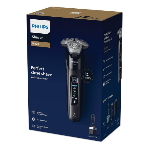 Afeitadora eléctrica Philips i9000, máquina de afeitar hombre en seco y mojado, centro de limpieza, base carga