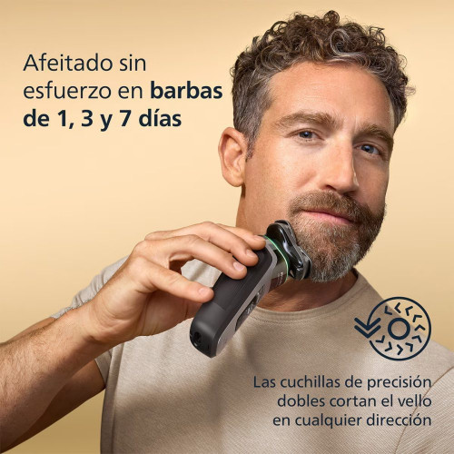Afeitadora eléctrica Philips i9000 Prestige Ultra, máquina de afeitar hombre en seco y mojado, 5 modos de afeitado, estuche de carga UV