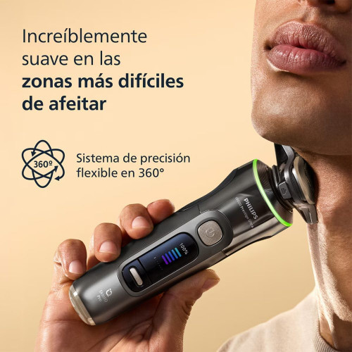 Afeitadora eléctrica Philips i9000 Prestige Ultra, máquina de afeitar hombre en seco y mojado, 5 modos de afeitado, centro de limpieza