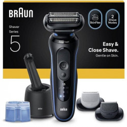 Afeitadora Facial Braun Serie 5 52-B7650cc Inalámbrica 50min Seco y Mojado 3 Cuchillas Carga Rápida