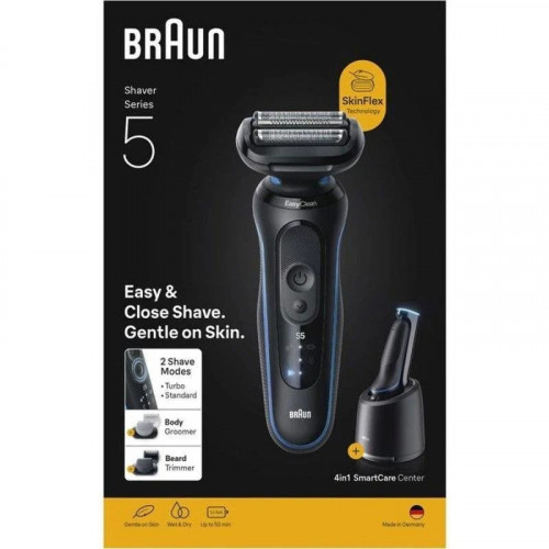 Afeitadora Facial Braun Serie 5 52-B7650cc Inalámbrica 50min Seco y Mojado 3 Cuchillas Carga Rápida