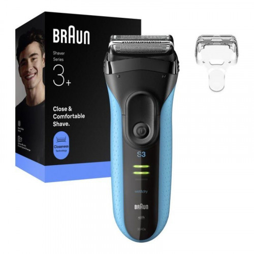 Afeitadora Facial Braun Series 3 3040s Inalámbrica 45min Seco y Mojado 3 Láminas Recortador de Precisión