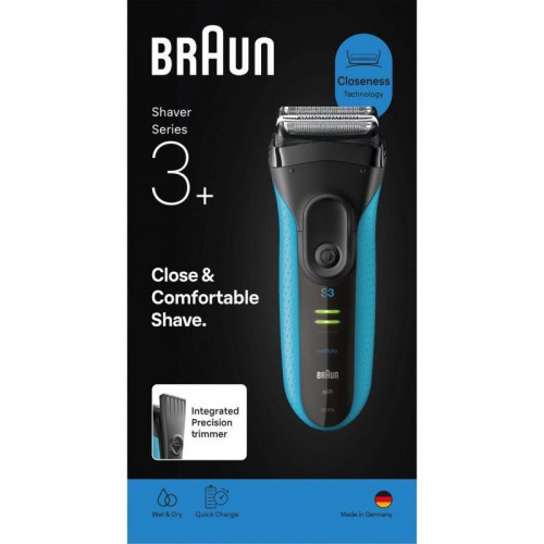 Afeitadora Facial Braun Series 3 3040s Inalámbrica 45min Seco y Mojado 3 Láminas Recortador de Precisión