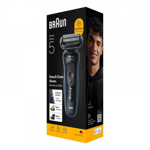 Afeitadora Facial Braun Series 5 52-B1650S Inalámbrica 50min Seco y Mojado 3 Cuchillas Carga Rápida