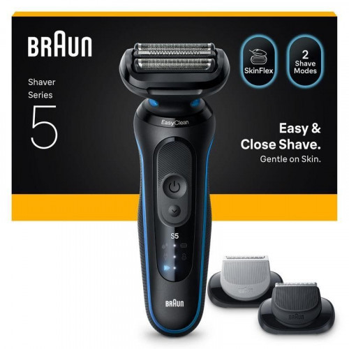 Afeitadora Facial Braun Series 5 52-B1650S Inalámbrica 50min Seco y Mojado 3 Cuchillas Carga Rápida