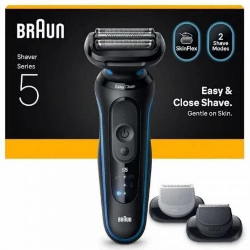 Afeitadora Facial Braun Series 5 52-B1650S Inalámbrica 50min Seco y Mojado 3 Cuchillas Carga Rápida