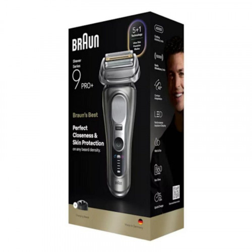 Afeitadora Facial Braun Series 9 Pro+ 9615s Inalámbrica 60min Seco y Mojado 6 Láminas Carga Rápida