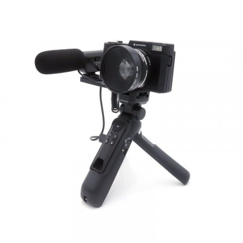 Agfa Photo Kit De Vlogging Cámara VLG-4K/Trípode Powerbank/Control Remoto/Micrófono