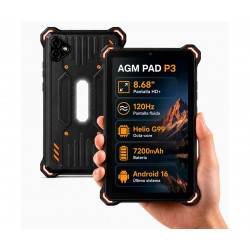 AGM PAD P3 Compact Black / Rugerizado / 4G / 6+128GB / 8.68