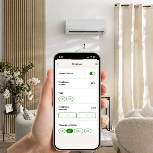 Aire acondicionado split 1X1 EQUATION VIRTUS A+++ r32 3000 fg Wi-Fi