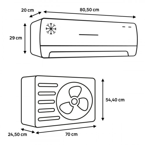 Aire acondicionado split 1X1 HAIER Perla A+++ Wi-Fi 3000 fg