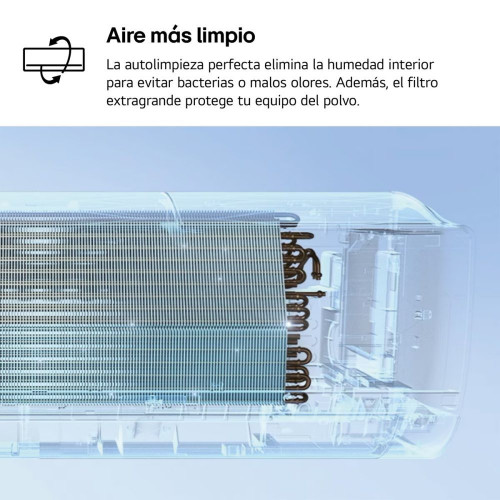 Aire acondicionado Split 1x1 LG Inverter 2150 Frig y 2750 Kcal, Wifi - LGSTART09Z.SET Blanco