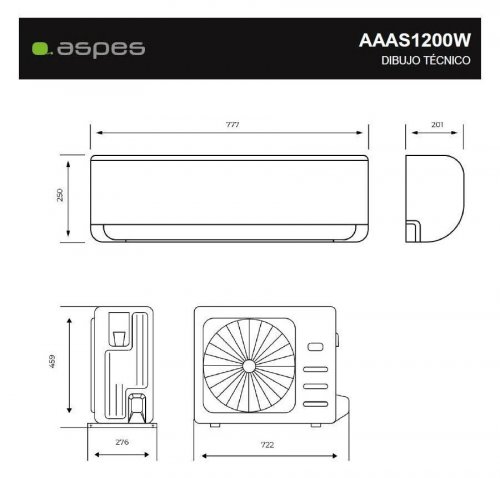 Aire Acondicionado Split Aspes Aaas1200w
