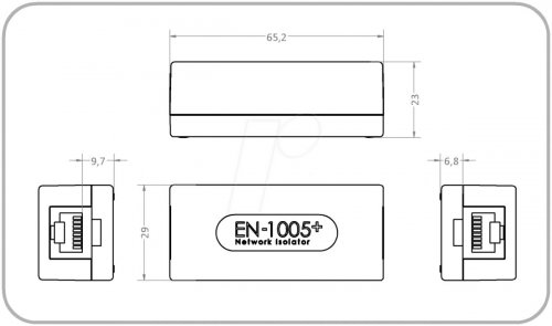 Aislador de red, adaptador plug-in - 2x RJ45