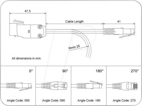 Aislador RJ45, 200 mm, 10 gigabits