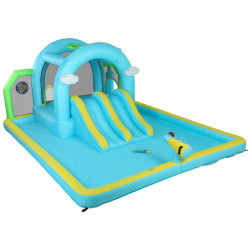 Aiyaplay Castillo Hinchable Acuático Con Soplador 2 Toboganes Trampolín Piscina