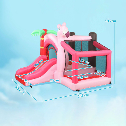 Aiyaplay Castillo Hinchable Para Niños Con Soplador Canasta De Baloncesto Rosa