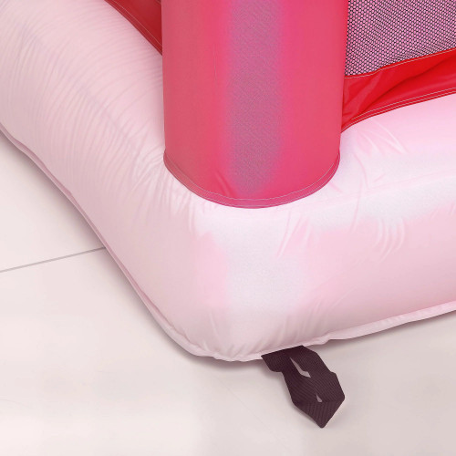 Aiyaplay Castillo Hinchable Para Niños Con Soplador Canasta De Baloncesto Rosa