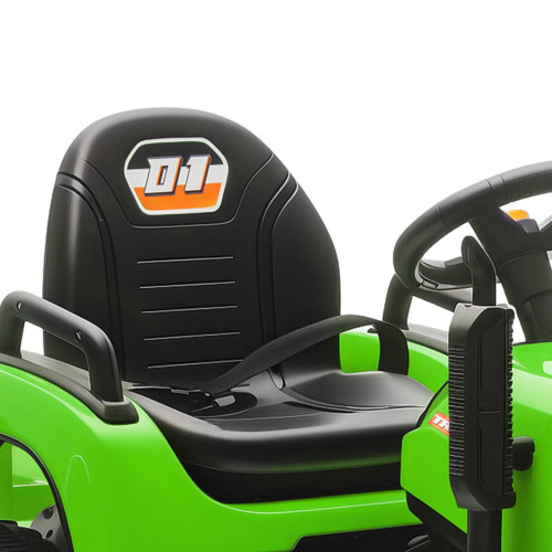 Aiyaplay Tractor Eléctrico Para Niños Con Remolque Desmontable Verde
