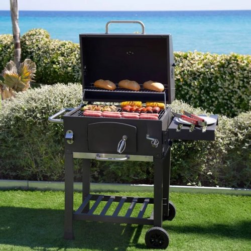 Aktive Barbacoa Portátil Carbón con ahumador y Ruedas