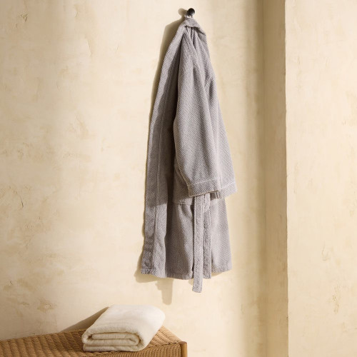 Albornoz kimono Unisex Bee Waffle Graccioza Plata
