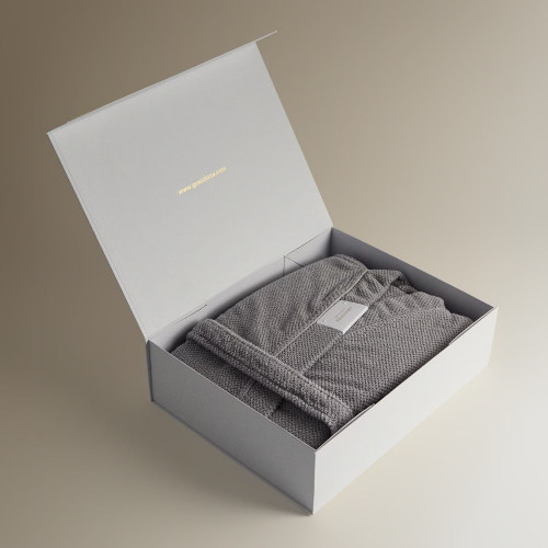 Albornoz kimono Unisex Bee Waffle Graccioza Plata