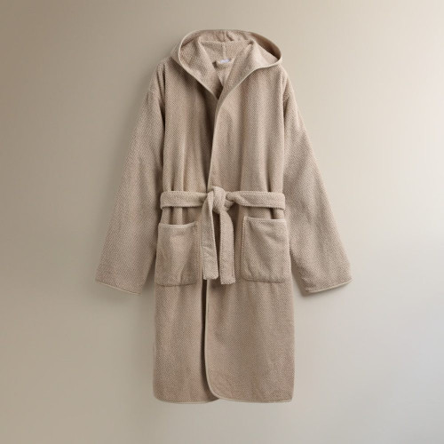 Albornoz unisex con capucha algodón 550 gr/m2 Bee Waffle Graccioza Gris perla