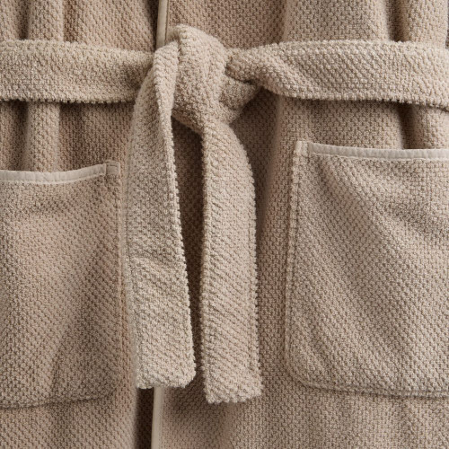 Albornoz unisex con capucha algodón 550 gr/m2 Bee Waffle Graccioza Gris perla