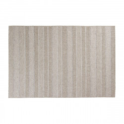 Alfombra exterior/interior polipropileno Semba 200x290cm tejido plano INSPIRE rayas beige natural lavable en lavadora