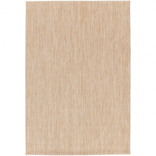 Alfombra exterior/interior polipropileno Waves 160x230cm tejido plano INSPIRE natural