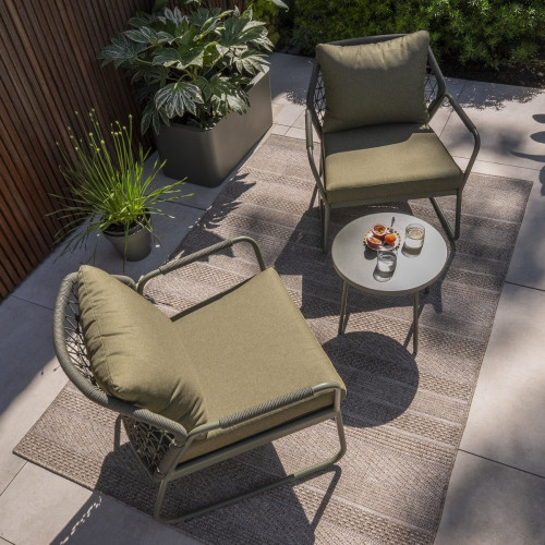 Alfombra exterior/interior polipropileno Waves 160x230cm tejido plano INSPIRE natural