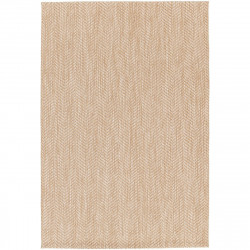 Alfombra exterior/interior polipropileno Waves 200x200cm tejido plano INSPIRE natural