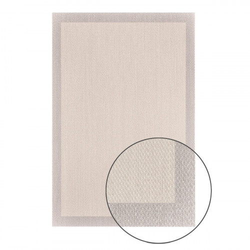 Alfombra exterior/interior pvc SisalTouch 120x180cm tejido plano base antideslizante liso crudo - topo