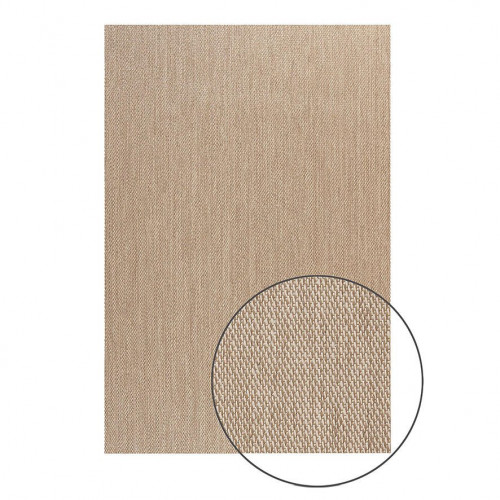 Alfombra exterior/interior pvc SisalTouch 160x230cm tejido plano base antideslizante liso beige